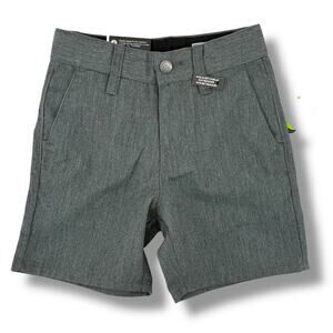 Volcom Frickin Charcoal Gray Chino Shorts Boys Size 3T Adjustable Waist